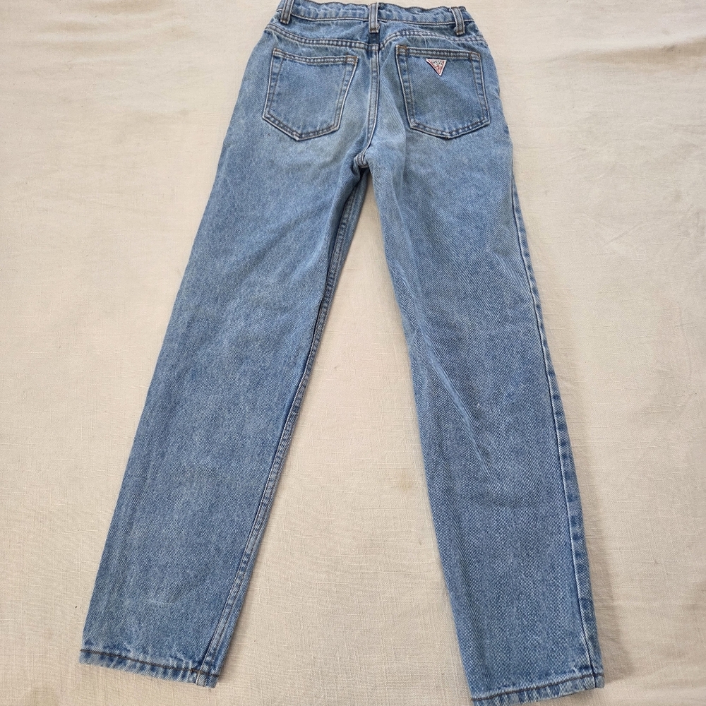 Vintage Guess 24 Inch Waist Blue Jeans Kids 14 Petite Womens - Picture 2 of 10